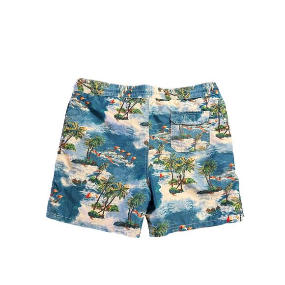 Merona Swim Trunks Men's Medium Target 5.5" Islands Tropical Palm Tree Pattern - Picture 4 of 5